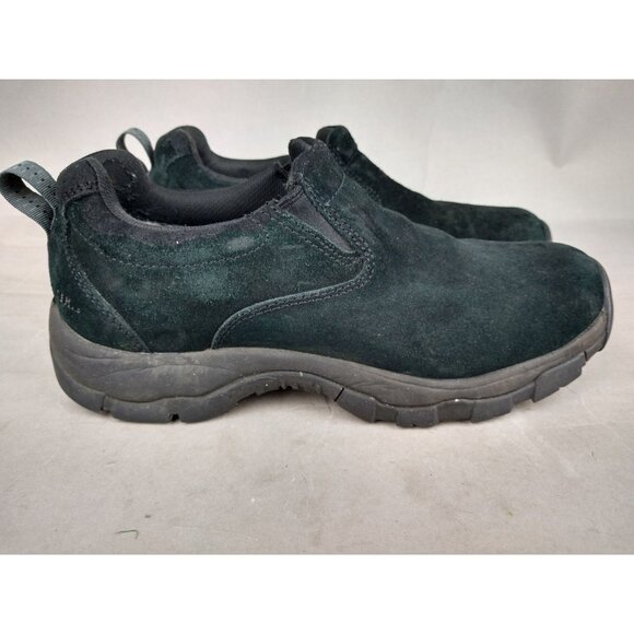L.L. Bean Black Suede Women's 8.5 Mule Moc Shoes Vibram Artic Grip Primaloft - Picture 13 of 13